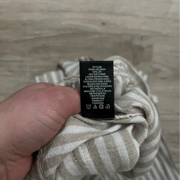 NWT Anthropologie x Sanctuary Women’s Pull On Striped Linen Blend Bottoms - M - Picture 7 of 8